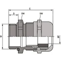 Lapp SKINTOP MS-HF Series 5 Halogen Free Cable Gland Kit, M50 Thread Size, Flame Retardant, IP68, Germany 53112546