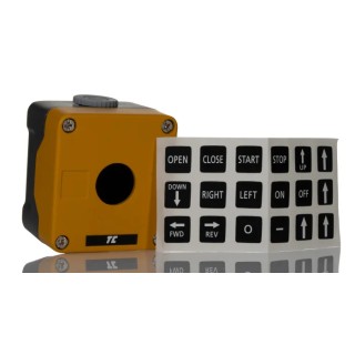 RS PRO Yellow Die Cast Aluminium Push Button Enclosure 1 Hole 22.5 mm Diameter 136-8582