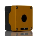 RS PRO Yellow Die Cast Aluminium Push Button Enclosure 1 Hole 22.5 mm Diameter 136-8582