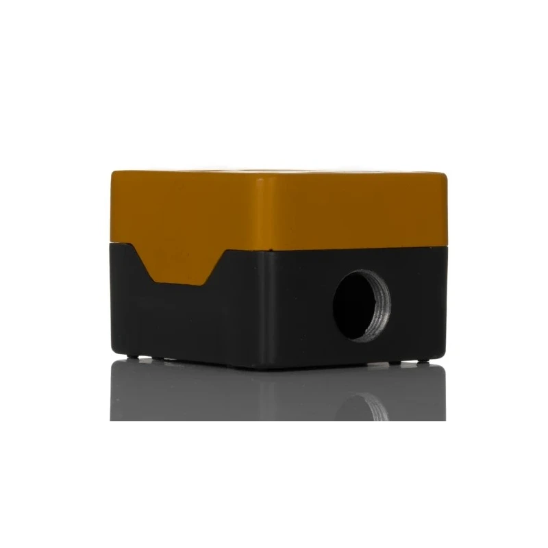 RS PRO Yellow Die Cast Aluminium Push Button Enclosure 1 Hole 22.5 mm Diameter 136-8582