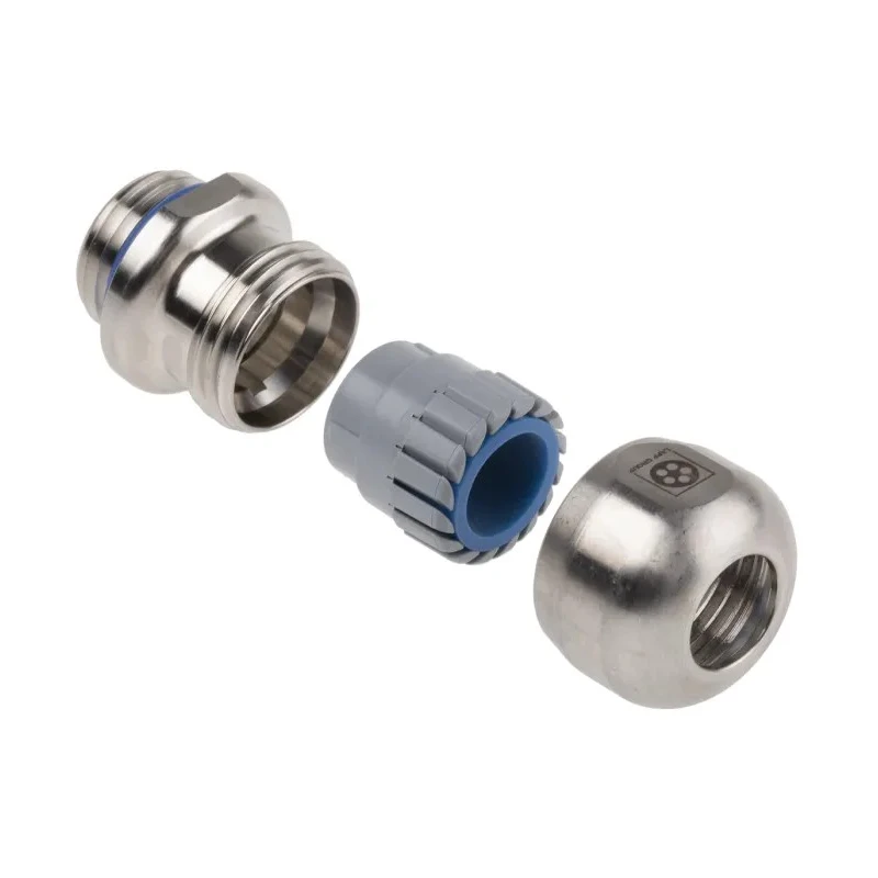 Lapp SKINTOP Series 5 Cable Gland, M16 Thread Size, Halogen-Free, Stainless Steel Construction 53806722