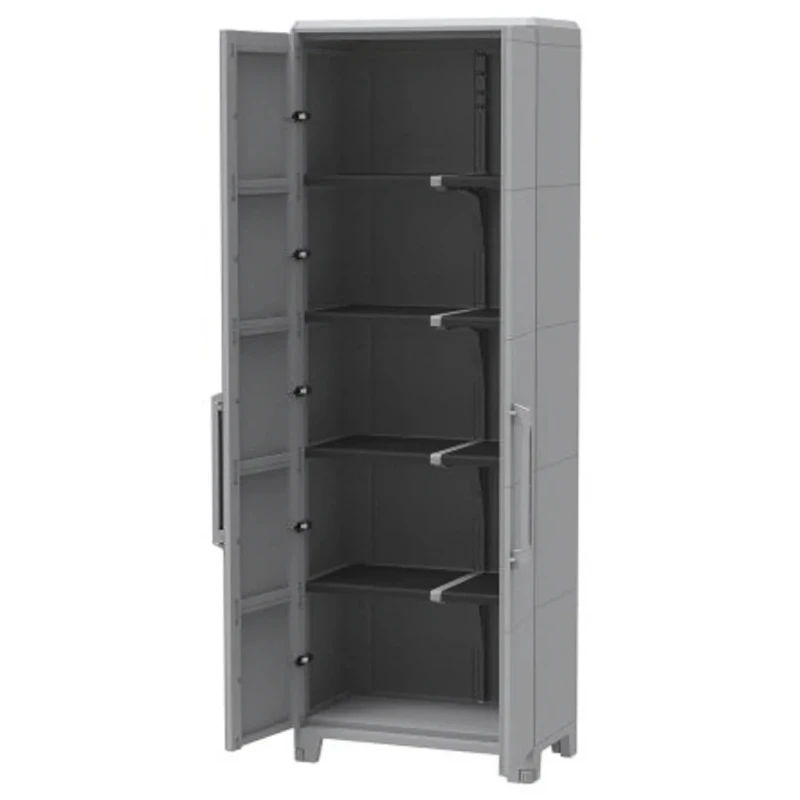 RS PRO 2 Door Plastic Lockable Floor Standing Storage Cabinet 780 x 430 x 2250 mm 136-8876