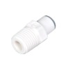 Legris Pneumatic Fitting LIQUIfit Series Male Threaded-to-Tube Push-In Polymer 1/8 in R Thread Size 8mm Tube 6505 08 10WP2