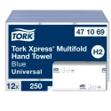 Tork Xpress Folded Paper Towel Blue 1 Ply 81 x 213 Folded mm, 241 x 213 Unfolded mm 471069