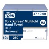 Tork Xpress Folded Paper Towel Blue 1 Ply 81 x 213 Folded mm, 241 x 213 Unfolded mm 471069