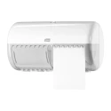 Tork White Plastic Dual Toilet Roll Dispenser 153 mm x 158 mm x 286 mm 557000