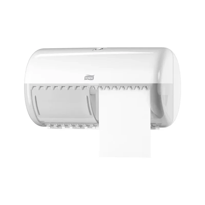 Tork White Plastic Dual Toilet Roll Dispenser 153 mm x 158 mm x 286 mm 557000