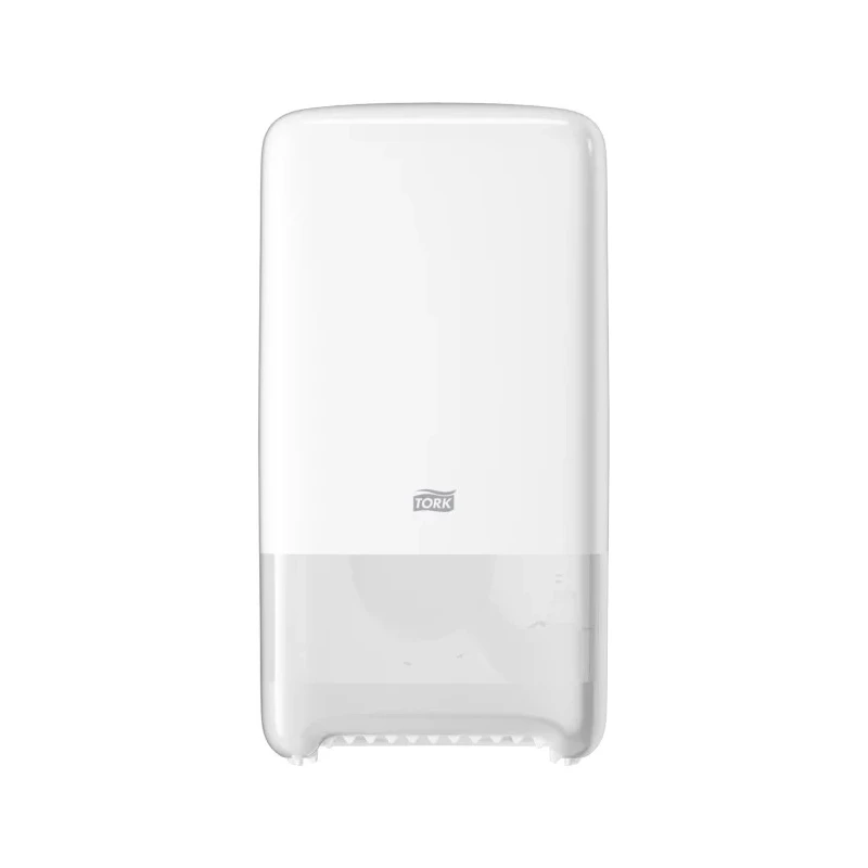 Tork White Plastic Twin Mid-Size Toilet Roll Dispenser 140 mm x 344 mm x 184 mm 557500