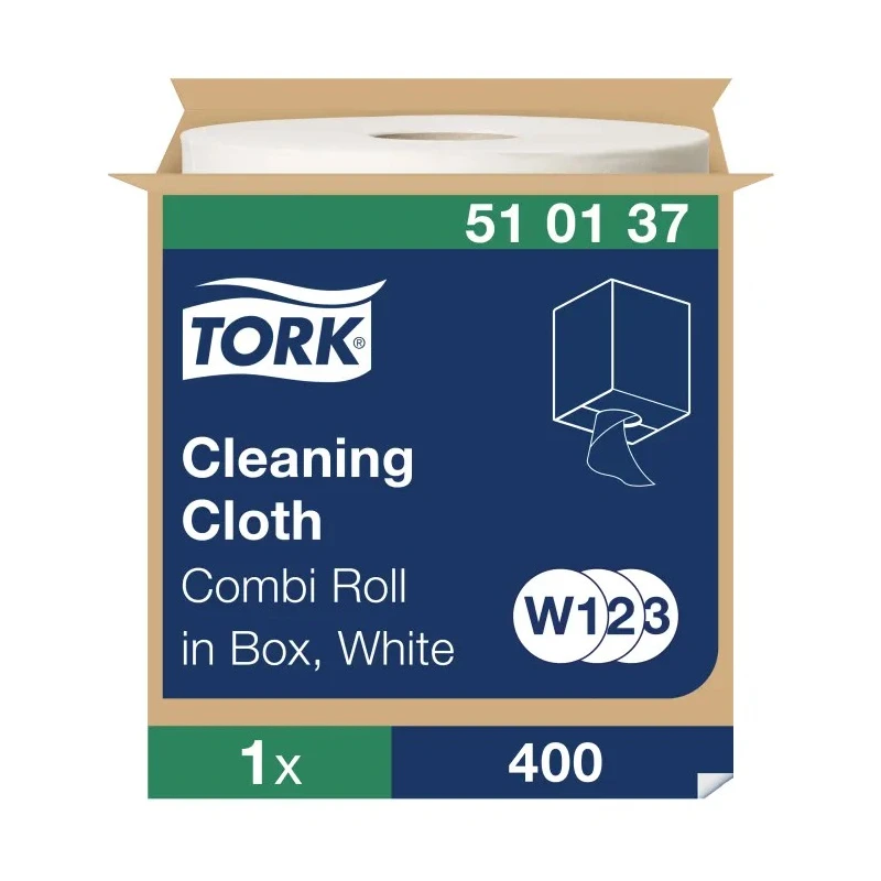 Tork Dry Multi-Purpose White Centrefeed Wipes 152 m x 320 mm Single Ply 400 Per Pack 510137