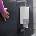 Tork White Plastic Twin Mid-Size Toilet Roll Dispenser 140 mm x 344 mm x 184 mm 557500