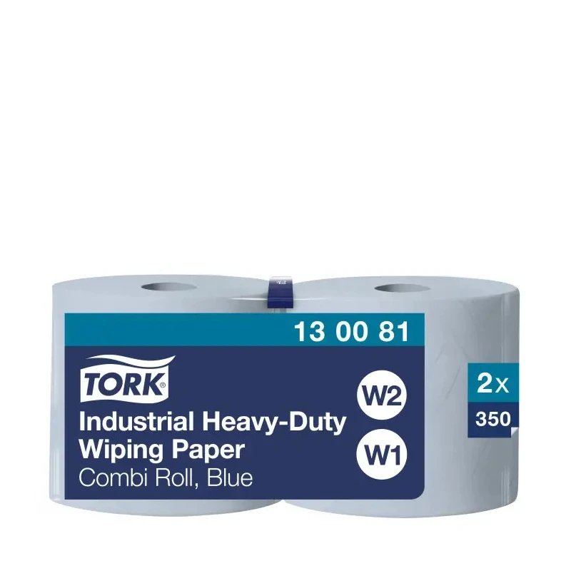 Tork Industrial Heavy-Duty Wiping Roll Paper Towel, 119 m x 235 mm, 3 Ply, 350 Sheets 130081