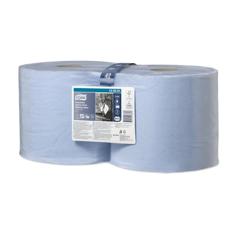 Tork Industrial Heavy-Duty Wiping Roll Paper Towel, 119 m x 235 mm, 3 Ply, 350 Sheets 130081