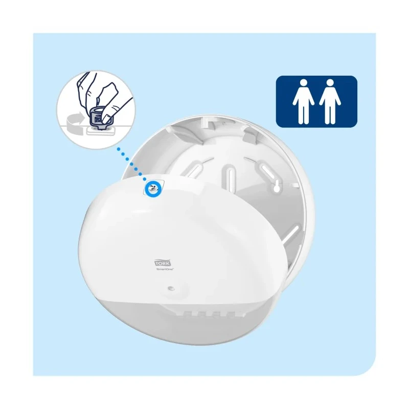 Tork White Plastic Single Roll Toilet Roll Dispenser 156 mm x 269 mm x 269 mm 680000