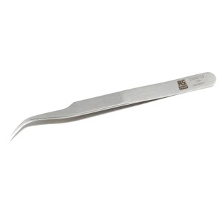 RS PRO Stainless Steel Fine Curved Tweezer 115mm 136-9713