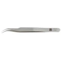 RS PRO Stainless Steel Fine Curved Tweezer 115mm 136-9713