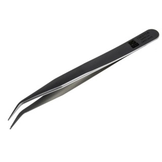 RS PRO 120mm Stainless Steel Grooved Tweezer 136-9758