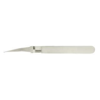 RS PRO Stainless Steel Bent Tweezer 120mm Anti-Magnetic Anti-Acid 136-9752