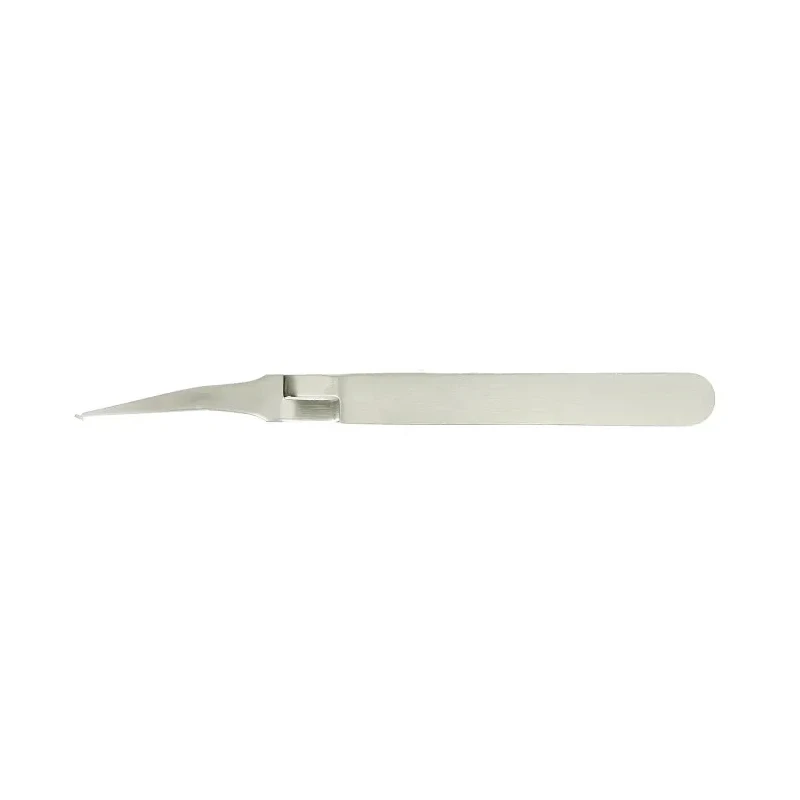 RS PRO Stainless Steel Bent Tweezer 120mm Anti-Magnetic Anti-Acid 136-9752