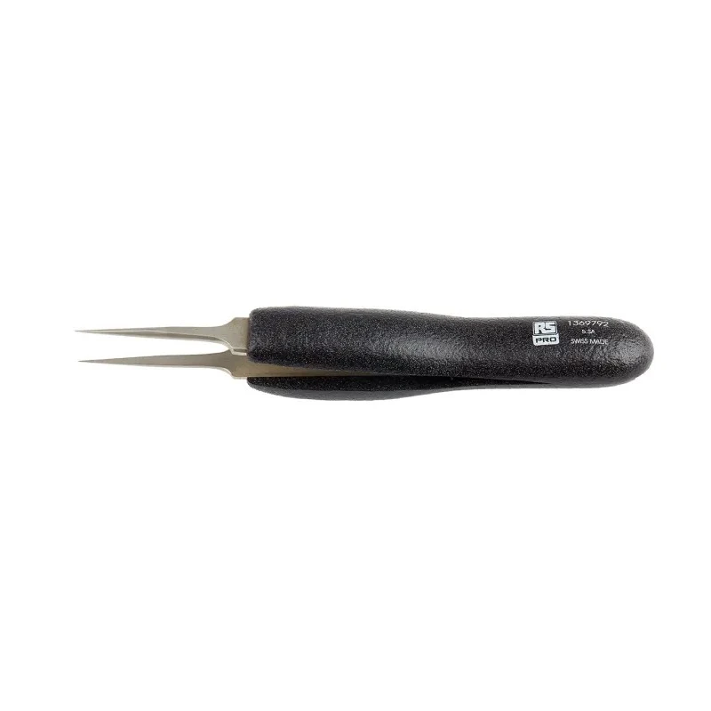 RS PRO 115mm Stainless Steel Extra Fine ESD Safe Tweezer 136-9792