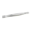 RS PRO Stainless Steel Flat Tweezer 120mm, Anti-Magnetic, Anti-Acid 136-9797