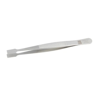 RS PRO Stainless Steel Flat Tweezer 120mm, Anti-Magnetic, Anti-Acid 136-9797