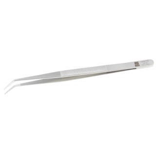 RS PRO 150mm Stainless Steel Serrated Tweezer 136-9795