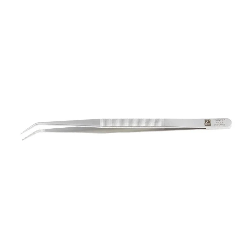 RS PRO 150mm Stainless Steel Serrated Tweezer 136-9795