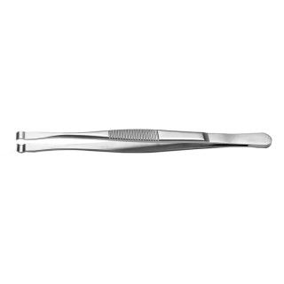 RS PRO 120mm Stainless Steel Grooved, Cylindrical Tweezer 136-9801