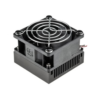 Thermo Electric Devices Heatsink Universal Square Aluminium with Fan 60mm x 60mm x 47mm Black Anodised TDEX6015/TH12G