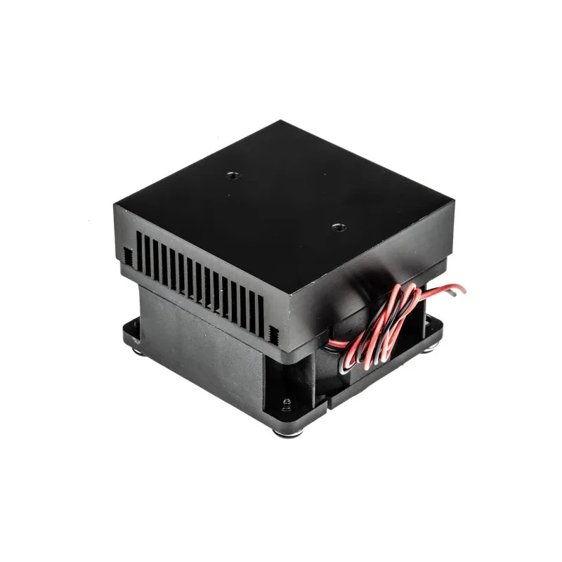 Thermo Electric Devices Heatsink Universal Square Aluminium with Fan 60mm x 60mm x 47mm Black Anodised TDEX6015/TH12G
