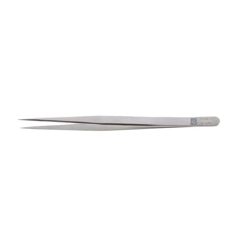 RS PRO Stainless Steel Extra Fine Tweezer 140mm 136-9835