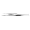 RS PRO 110mm Stainless Steel Tweezer 136-9841, Anti-Magnetic, Anti-Acid, Serrated Handle