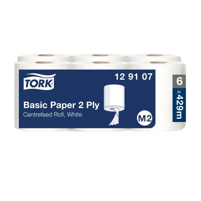 Tork Basic Paper 2 Ply Roll Paper Towel 150.2 m x 180 mm, 2 Ply, 429 Sheets 129107