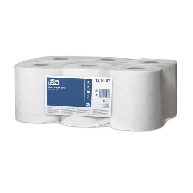 Tork Basic Paper 2 Ply Roll Paper Towel 150.2 m x 180 mm, 2 Ply, 429 Sheets 129107