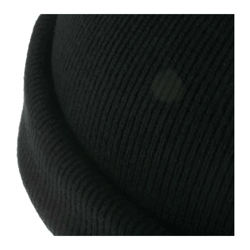 RS PRO Black Acrylic Cuffed Beanie Hat, Double Layered Knit, One Size Adjustable 137-0288