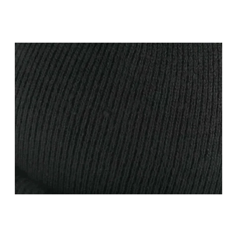 RS PRO Black Acrylic Cuffed Beanie Hat, Double Layered Knit, One Size Adjustable 137-0288