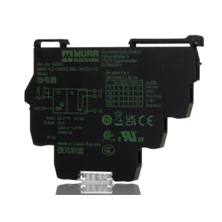 Murrelektronik Limited Interface Relay Module, DIN Rail Mount, 24V DC Coil, SPDT Contact, 6A Current, 14mA Coil Current 52000