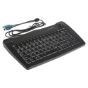 RS PRO Wired PS2 Trackball Mini Keyboard QWERTY (UK) Black Compact Industrial Grade 136-9674