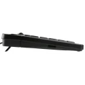 RS PRO Wired PS2 Trackball Mini Keyboard QWERTY (UK) Black Compact Industrial Grade 136-9674
