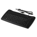 RS PRO Mini Wired USB Trackball Keyboard AZERTY Layout Black 338 x 173 x 30 mm 136-9677