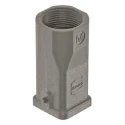 HARTING Heavy Duty Power Connector Hood Die Cast Zinc IP44, IP67 Cable Entry M25, 1 Lever Locking Han A Size 3A 19200031445