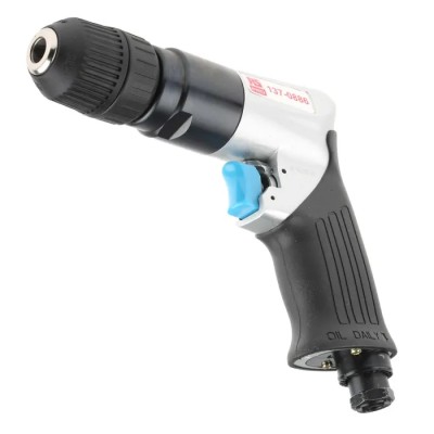 RS PRO 10 mm Keyless Reversible Air Drill 1/4 in Air Inlet BSP Magnesium Body 1800rpm 0.9 kg 0.9 m/s² Vibration 137-0886