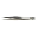 RS PRO Stainless Steel Flat Tweezer 120mm Anti-Acid Anti-Magnetic 136-9836