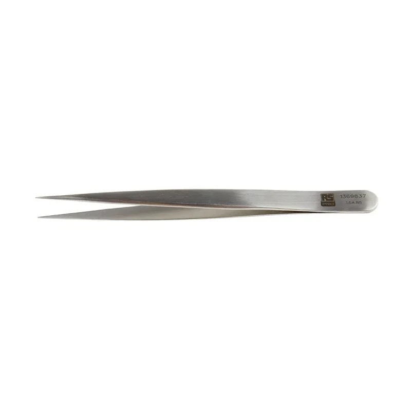RS PRO Stainless Steel Straight Fine Tweezer 120mm 136-9837