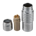 LEMO Circular Connector 3 Contacts Cable Socket Female IP50 Brass Housing 2B Series PHG.2B.303.CLLZ