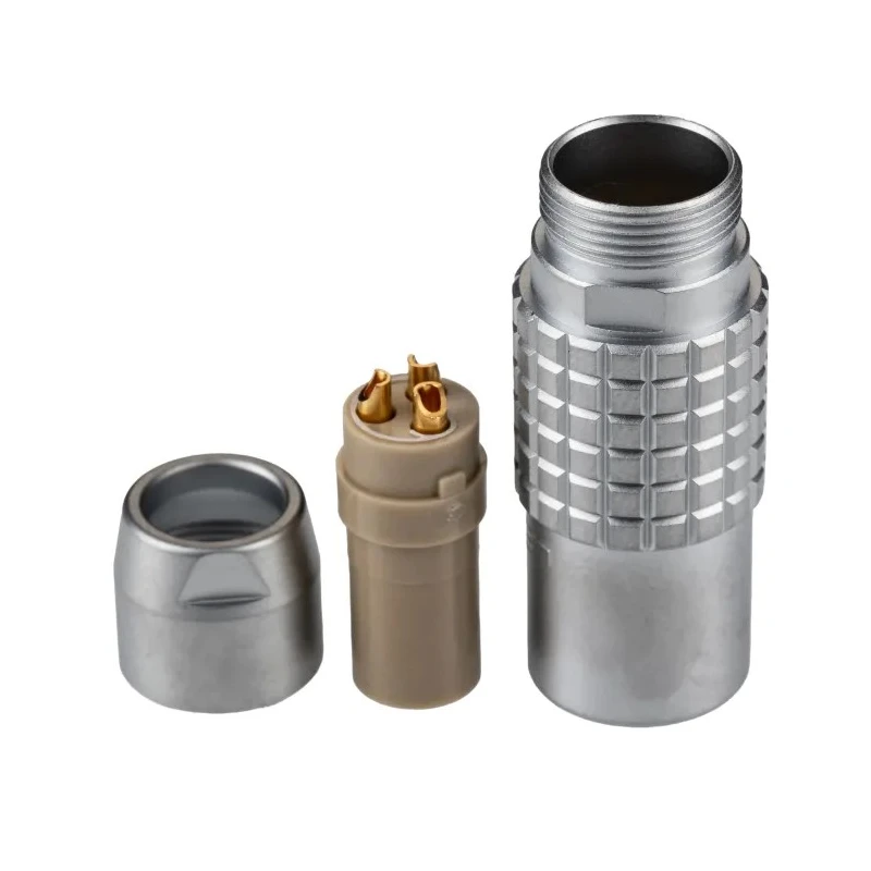 LEMO Circular Connector 3 Contacts Cable Socket Female IP50 Brass Housing 2B Series PHG.2B.303.CLLZ