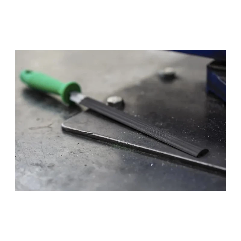 Crescent 200 mm Second-Cut Engineers File Half Round Shape with Handle Included 04927BC