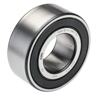 FAG 2 Row Angular Contact Ball Bearing 30 mm ID, 62 mm OD 23.8 mm Race Width 3206-BD-XL-2HRS-TVH