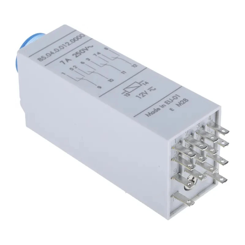 Finder 85 Series Timer Relay, 4-Contact 4PDT, 12 V AC/DC, 0.05 to 100 s, 0.5 to 100 min, 0.5 to 100 h 85.04.0.012.0000