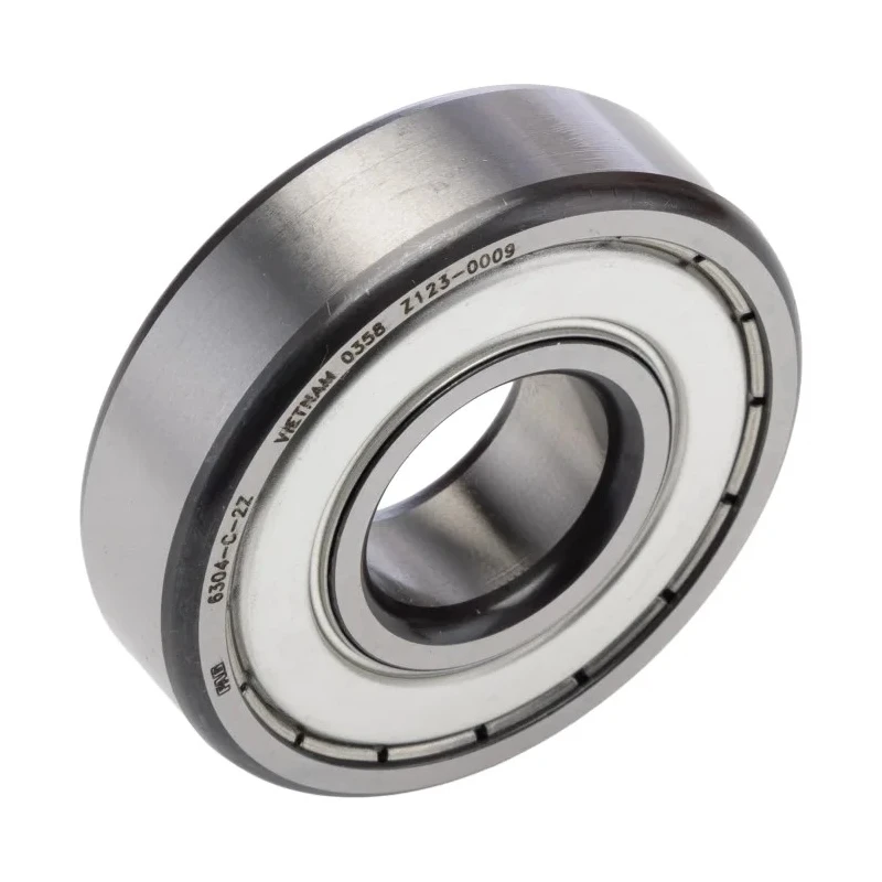 FAG Single Row Deep Groove Ball Bearing 20 mm ID, 52 mm OD, 15 mm Width, Steel Cage and Double Shielded 6304-2Z